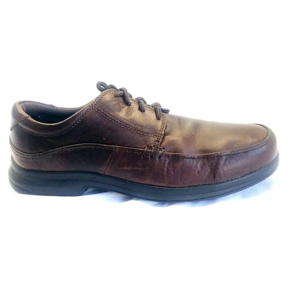 Rockport Shoes Leather Lace Oxford Apron Brown Casual 10.5 Men Webern Preppy main image 10